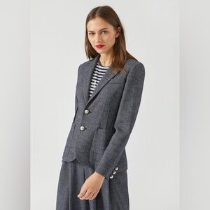 Emporio Armani Women's Lined Two Button Blazer Jacket Dart Pockets Feminine 46